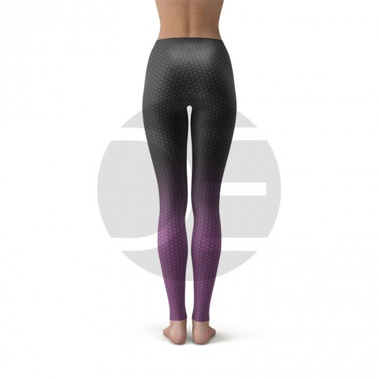 Ombre Hexagon Pattern Leggings