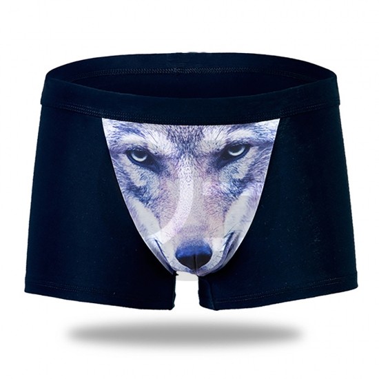 3D Wolf Cotton Underwear