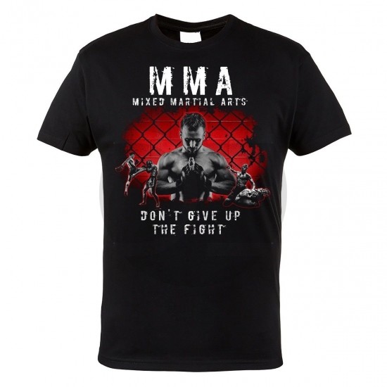 MMA Black Cotton T-shirt