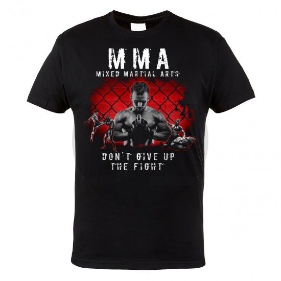 MMA Black Cotton T-shirt