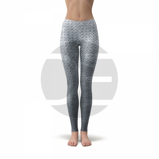 Grated Metal Texture Leggings